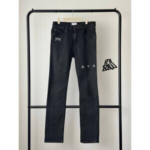 RtA Black Slim Fi Logo Jeans 31us